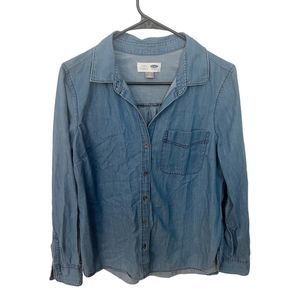 Old Navy Lightweight Denim Button Up Shirt